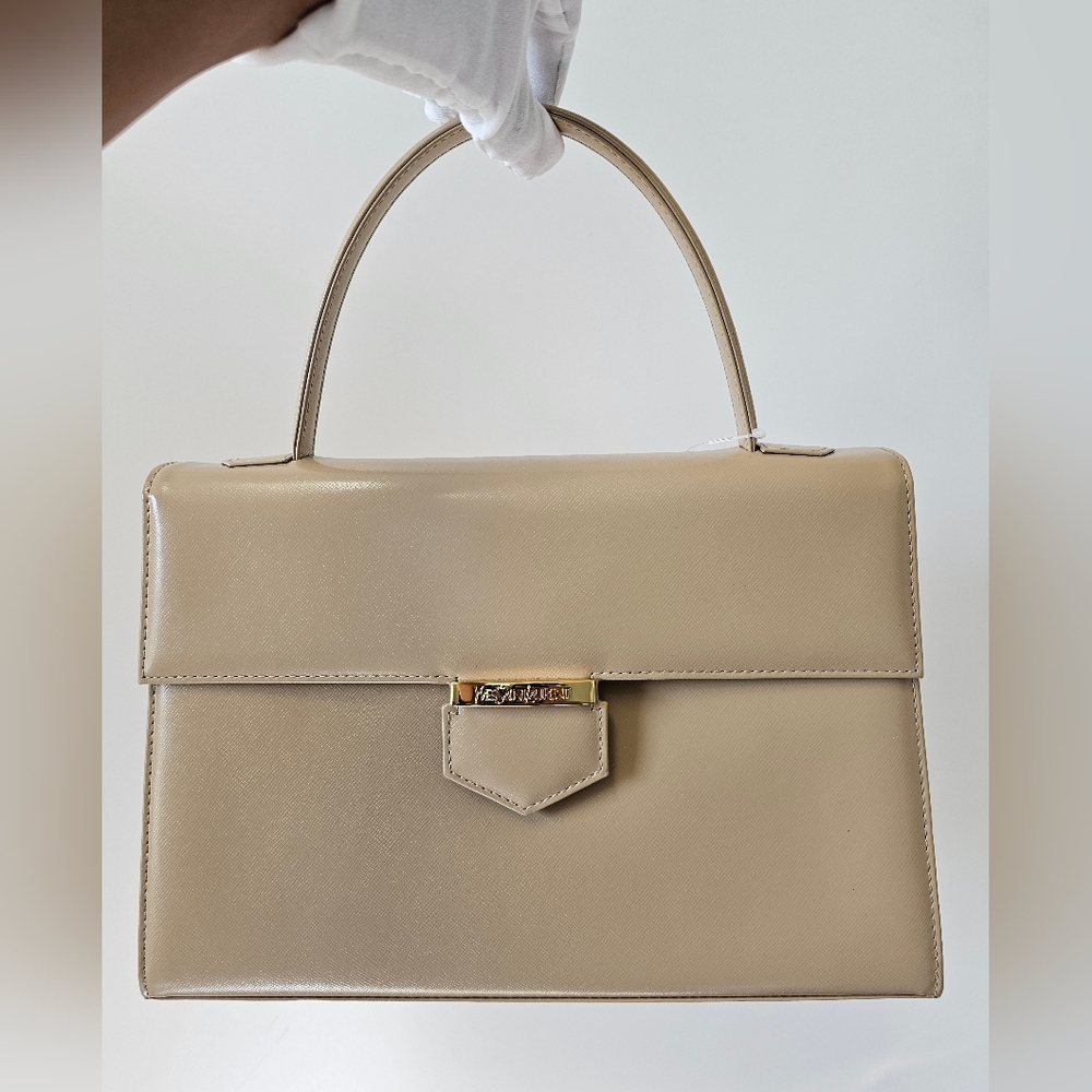 Authentic Yves Saint Laurent Top Handle Hand Bag